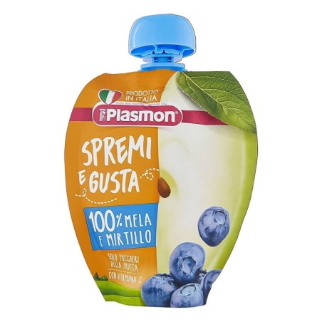 Plasmon Spremi e gusta Apfel und Blaubeere 100 ml
