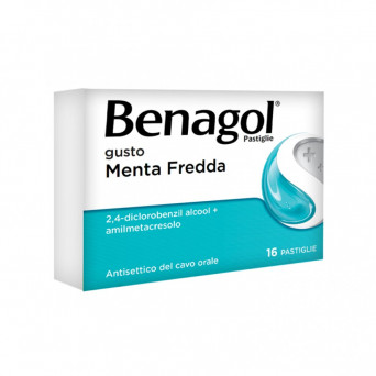 Benagol 16 comprimidos de menta fría alivian la irritación y el ardor de garganta