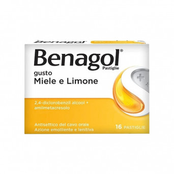 Benagol 16 tablets honey lemon antiseptic of the oropharyngeal cavity