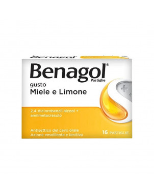 Benagol 16 tablets honey lemon antiseptic of the oropharyngeal cavity