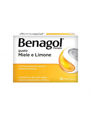 Benagol 36 tablets honey lemon antiseptic of the oropharyngeal cavity