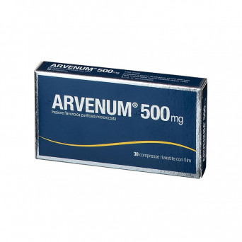 Arvenum 500 mg 30 coated tablets indicated for the treatment of symptoms attributable to venous insufficiency