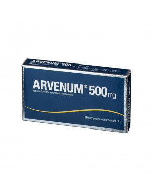 Arvenum 500 mg 30 coated tablets indicated for the treatment of symptoms attributable to venous insufficiency