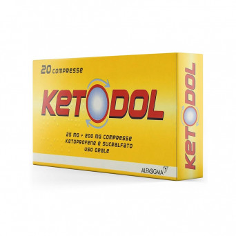 Ketodol 25 mg + 200 mg 20 comprimidos