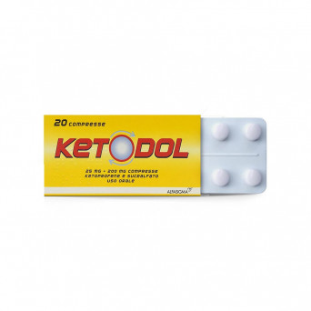 Ketodol 25 mg + 200 mg 20 comprimés