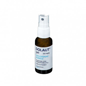 Dolaut gel spray 25 g indicated for the local treatment of painful and inflammatory conditions