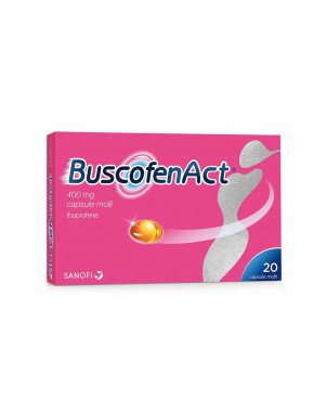 Buscofenact 20 capsule molli 400 mg indicato per il trattamento sintomatico di dolore da lieve a moderato