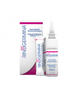 Rinogermina Spray 10 ml indicato nel trattamento e nella prevenzione di otiti, adenoiditi, rinosinusiti.