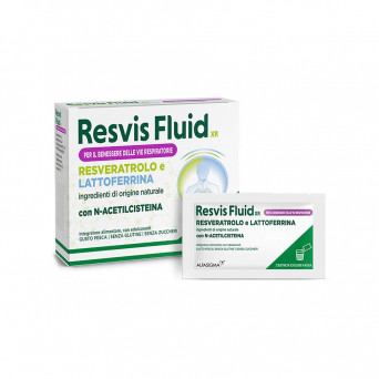 Resvis fluid xr 12 sachets food supplement for the well-being of the respiratory tract