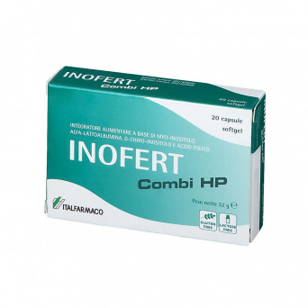 Inofert Combi HP 20 cápsulas complemento alimenticio especialmente formulado para el Síndrome de Ovario Poliquístico