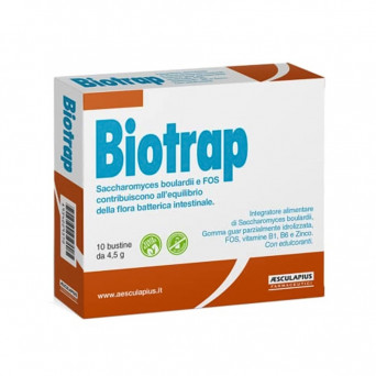 Biotrap senza glutine 10 bustine contribuisce all'equilibrio della flora batterica intestinale