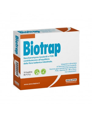 Biotrap senza glutine 10 bustine contribuisce all'equilibrio della flora batterica intestinale