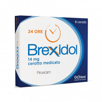 Brexidol 14 mg 8 medicated patches indicated in case of pain and inflammation