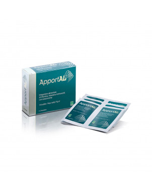 Apportal 14 sachets indicated to reduce and combat cough, cold, sore throat.