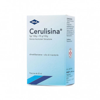 Cerulisina ear drops 20 ml useful for dissolving earwax or epidermal plugs in the ear