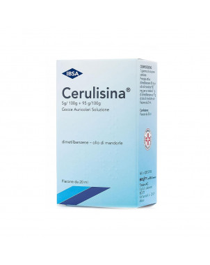 Cerulisina gocce auricolari 20 ml utile per dissolve i tappi di cerume o epidermici nell'orecchio