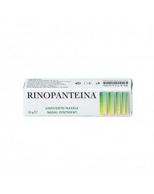 Pommade nasale Rhinopanteina 10 g indiquée pour lubrifier et maintenir l'hydratation de la muqueuse nasale