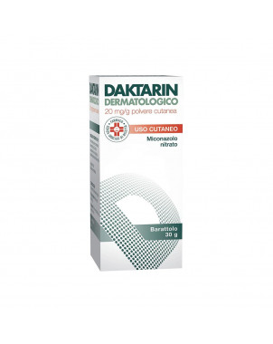 Daktarin piel polvo 30 g indicado en infecciones de piel o uñas