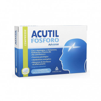 Acutil fosforo advance 50 compresse contribuisce funzione psicologica, metabolismo energetico.