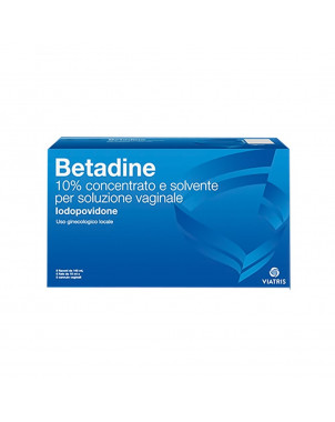 Betadine 10% vaginal solution indicated for the disinfection of the vaginal mucosa