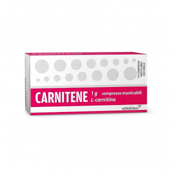 Carnitene 10 tablets indicated in the treatment of primary and secondary carnitine deficiencies