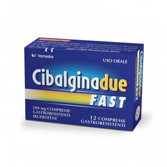 Cibalgina Due Fast 12 tablets 200 mg indicated in the treatment of pain of various origins and natures