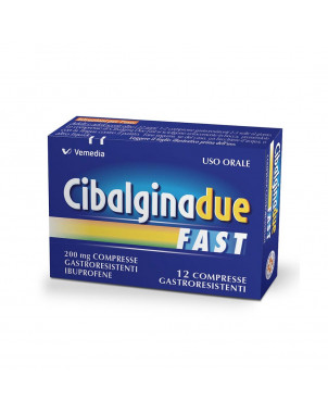 Cibalgina Due Fast 12 tablets 200 mg indicated in the treatment of pain of various origins and natures