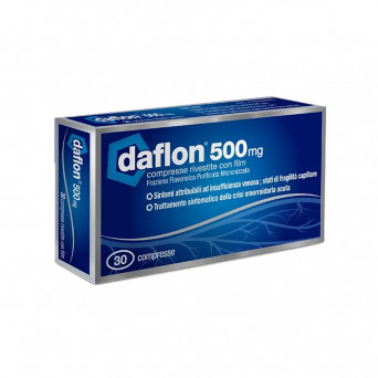 Daflon 500 mg 30 tablets counteracts the symptoms attributable to venous insufficiency including hemorrhoids