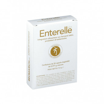 Enterelle plus 12 capsules food supplement with lactic ferments, producers of bacteriocins