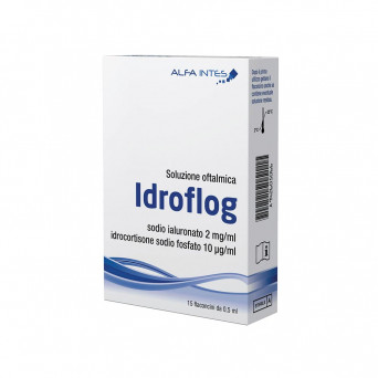 Idroflog ophthalmic solution 15 vials protects the surface of the eye by promoting repair processes