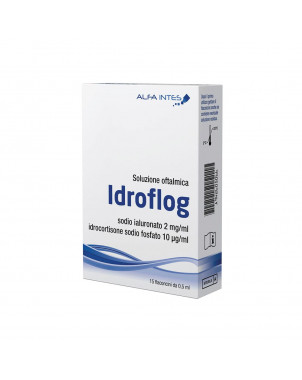 Idroflog ophthalmic solution 15 vials protects the surface of the eye by promoting repair processes