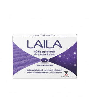 Laila 28 soft capsules indicated for the relief of mild anxiety symptoms and to promote sleep