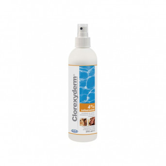 Clorexyderm 4% foam solution 200 ml indicated for skin disinfection for dogs and cats