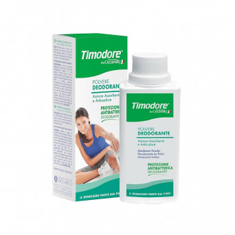 Timodore deodorant powder absorbent and anti-sweat action for feet and shoes