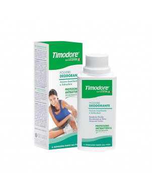 Timodore deodorant powder absorbent and anti-sweat action for feet and shoes