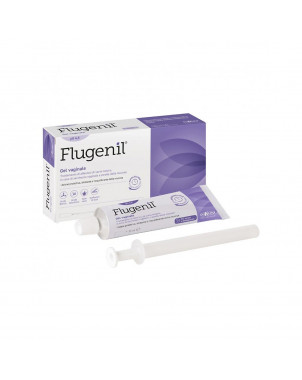 Flugenil vaginal gel treatment of various types of conditions, in cases of vaginal dryness and mucosal atrophy.