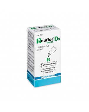 Reuflor D3 drops 5 ml food supplement useful for promoting the balance of intestinal bacterial flora