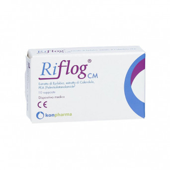 Riflog CM 10 suppositories food supplement indicated in case of inflammation of the urinary tract