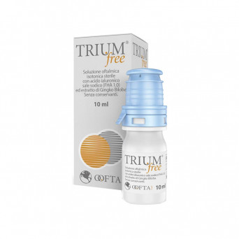 Trium free Soluzione oftalmica utile per proteggere le cellule corneali, lubrificare la superficie oculare