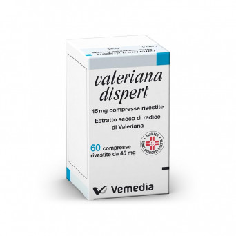 Valeriana dispert 45 mg 60 coated tablets indicated to promote sleep and ensure a calming effect