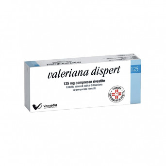 Valeriana dispert 125 mg 20 tablets indicated to promote sleep and ensure a calming effect