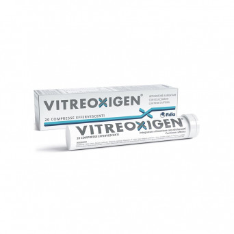 Vitreoxigen 20 comprimidos efervescentes, complemento alimenticio útil en presencia de moscas volantes vítreas