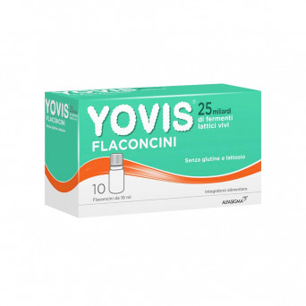 Yovis 10 ampoules utiles pour favoriser l'équilibre de la flore bactérienne intestinale altérée