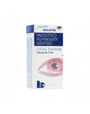 Antiseptic, astringent, sedative eye drops indicated in the treatment of simple conjunctivitis or eye infections