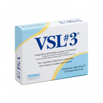 VSL3 10 bustine integratore alimentare a base di probiotici per l'equilibrio della flora intestinale