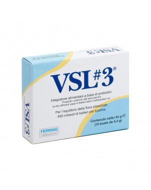 VSL3 10 bustine integratore alimentare a base di probiotici per l'equilibrio della flora intestinale