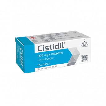 Cistidil 500 mg 30 compresse medicinale coadiuvante nella terapia dell'acne, delle dermatiti e della psoriasi.