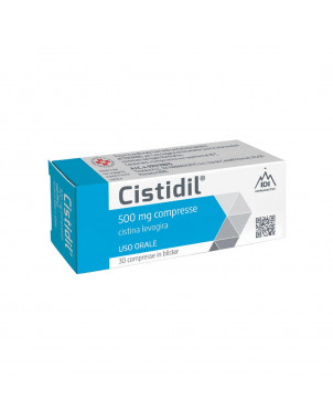 Cistidil 500 mg 30 compresse medicinale coadiuvante nella terapia dell'acne, delle dermatiti e della psoriasi.