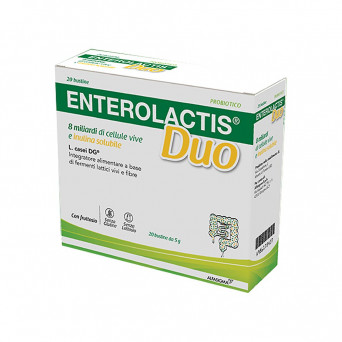 Enterolactis Duo 20 bustine integratore alimentare di fermenti lattici vivi e fibre