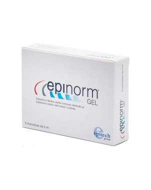 Epinorm gel 5 single dose intended for the topical treatment of skin lesions